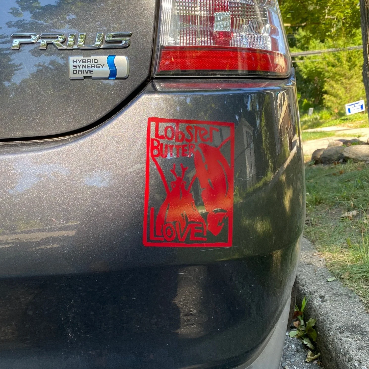 Lobster Butter Love Vinyl Bumper Sticker - Image 4